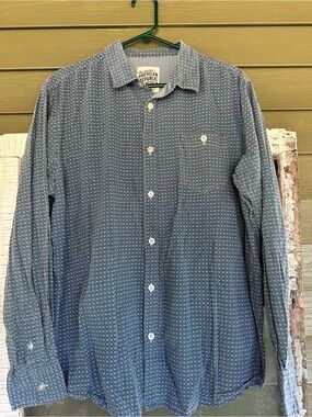 American Republic Men's Navy Geo-Print Button-Down Shirt